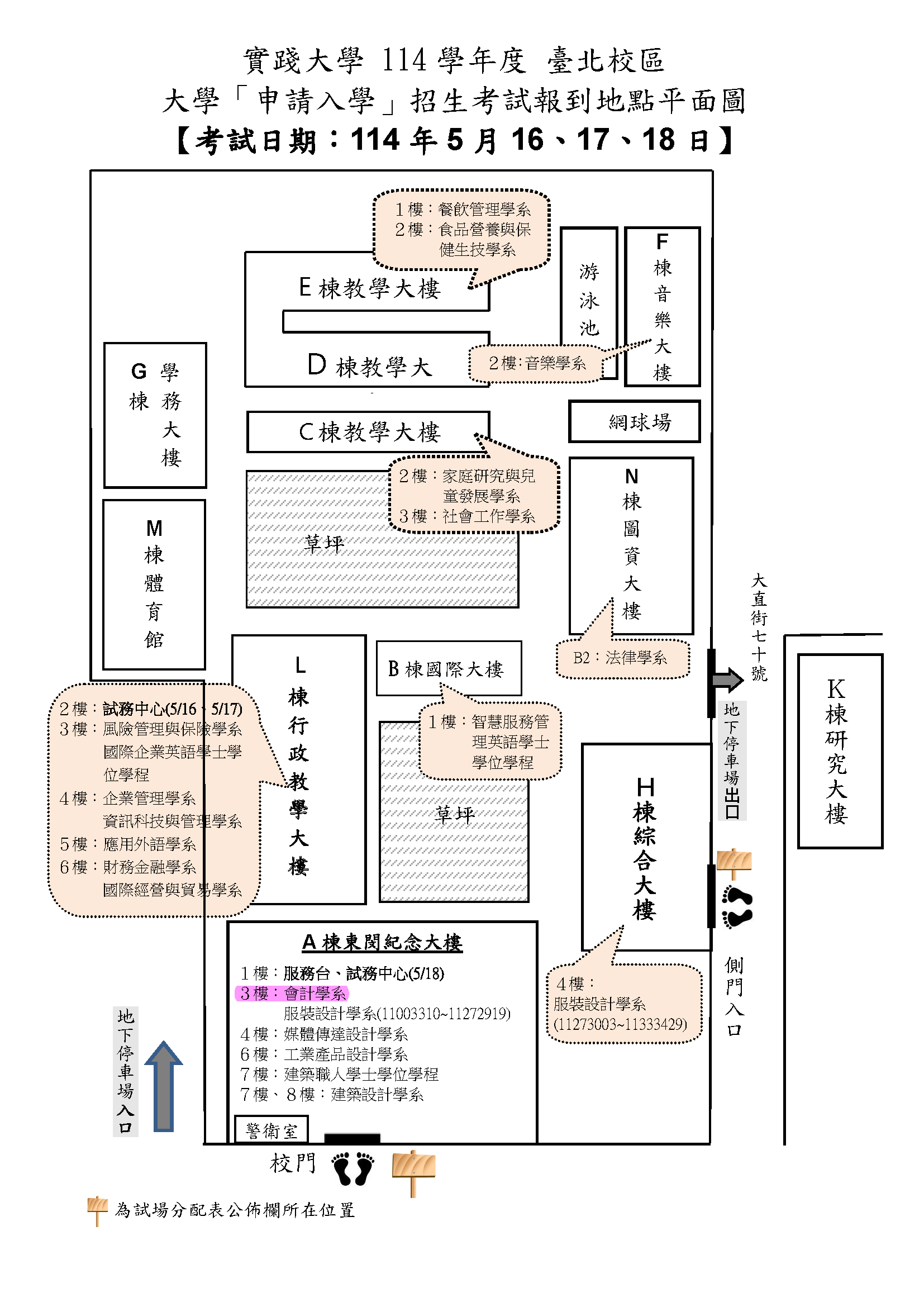 考試試場平面圖